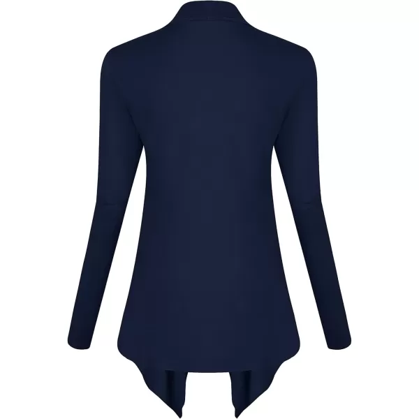 Urban CoCo Womens Long Sleeve Open Front Drape Cardigan Loose Casual Lightweight Women Blazer Jackets 2024 FallNavy