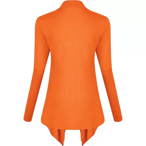 Urban CoCo Womens Long Sleeve Open Front Drape Cardigan Loose Casual Lightweight Women Blazer Jackets 2024 FallOrange