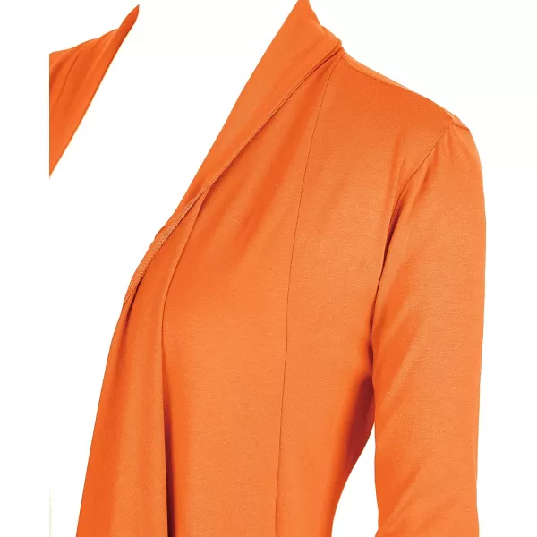 Urban CoCo Womens Long Sleeve Open Front Drape Cardigan Loose Casual Lightweight Women Blazer Jackets 2024 FallOrange