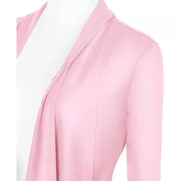 Urban CoCo Womens Long Sleeve Open Front Drape Cardigan Loose Casual Lightweight Women Blazer Jackets 2024 FallPink