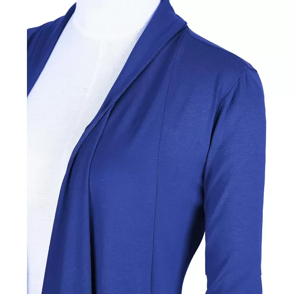 Urban CoCo Womens Long Sleeve Open Front Drape Cardigan Loose Casual Lightweight Women Blazer Jackets 2024 FallRoyal Blue