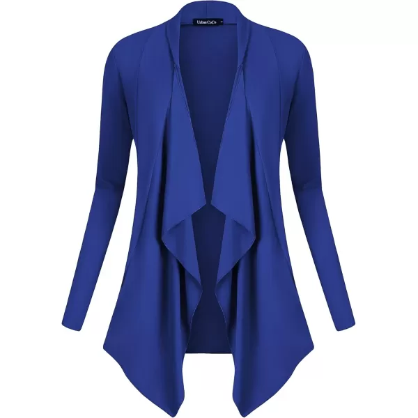 Urban CoCo Womens Long Sleeve Open Front Drape Cardigan Loose Casual Lightweight Women Blazer Jackets 2024 FallRoyal Blue
