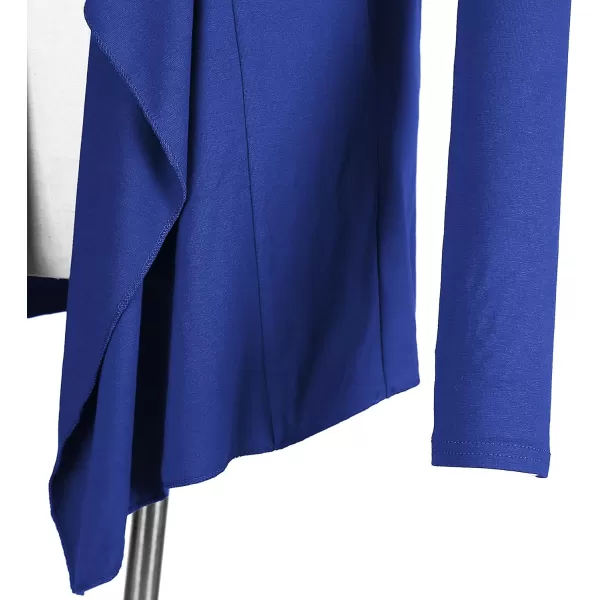 Urban CoCo Womens Long Sleeve Open Front Drape Cardigan Loose Casual Lightweight Women Blazer Jackets 2024 FallRoyal Blue