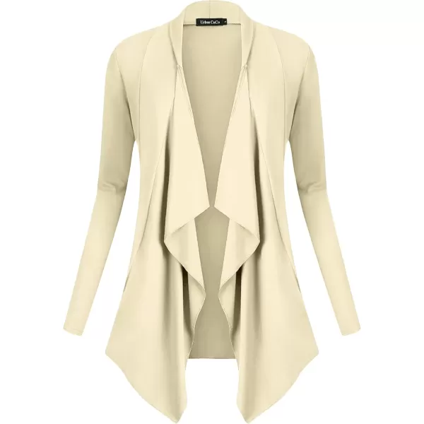 Urban CoCo Womens Long Sleeve Open Front Drape Cardigan Loose Casual Lightweight Women Blazer Jackets 2024 FallSilver Mink