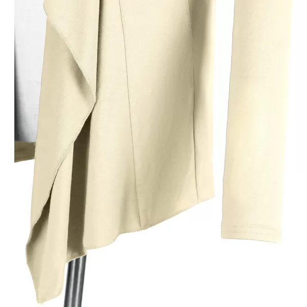 Urban CoCo Womens Long Sleeve Open Front Drape Cardigan Loose Casual Lightweight Women Blazer Jackets 2024 FallSilver Mink