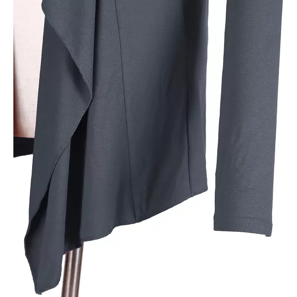 Urban CoCo Womens Long Sleeve Open Front Drape Cardigan Loose Casual Lightweight Women Blazer Jackets 2024 FallSlate