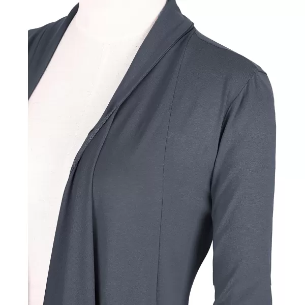 Urban CoCo Womens Long Sleeve Open Front Drape Cardigan Loose Casual Lightweight Women Blazer Jackets 2024 FallSlate