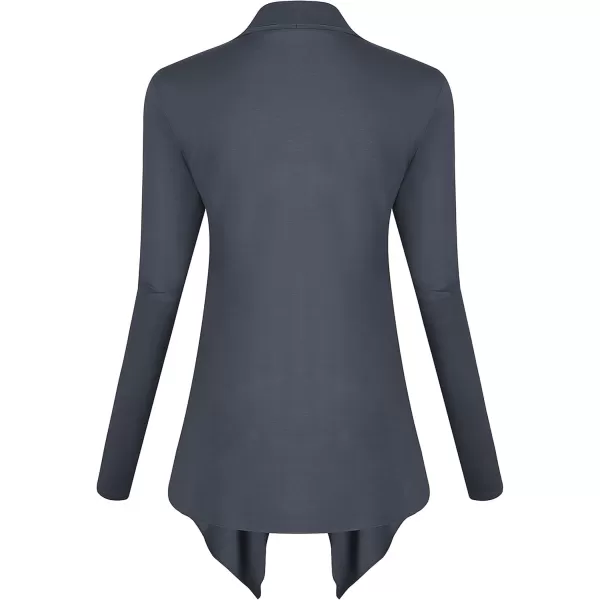 Urban CoCo Womens Long Sleeve Open Front Drape Cardigan Loose Casual Lightweight Women Blazer Jackets 2024 FallSlate