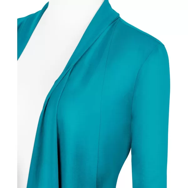 Urban CoCo Womens Long Sleeve Open Front Drape Cardigan Loose Casual Lightweight Women Blazer Jackets 2024 FallTeal