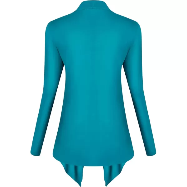 Urban CoCo Womens Long Sleeve Open Front Drape Cardigan Loose Casual Lightweight Women Blazer Jackets 2024 FallTeal