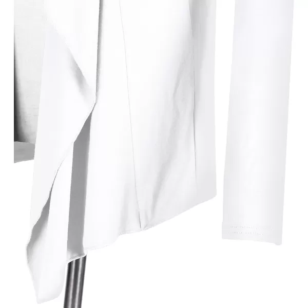 Urban CoCo Womens Long Sleeve Open Front Drape Cardigan Loose Casual Lightweight Women Blazer Jackets 2024 FallWhite