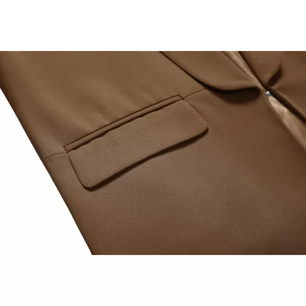 Urban CoCo Womens Office Blazer Jacket Open Front Womens Blazers for Work ProfessionalCamel