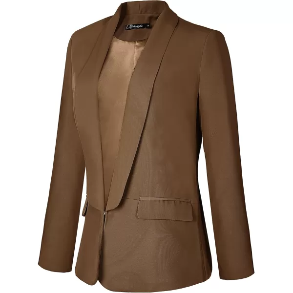 Urban CoCo Womens Office Blazer Jacket Open Front Womens Blazers for Work ProfessionalCamel