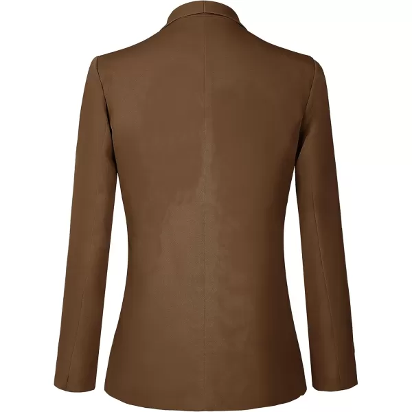 Urban CoCo Womens Office Blazer Jacket Open Front Womens Blazers for Work ProfessionalCamel