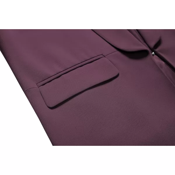 Urban CoCo Womens Office Blazer Jacket Open Front Womens Blazers for Work ProfessionalGrape Wine