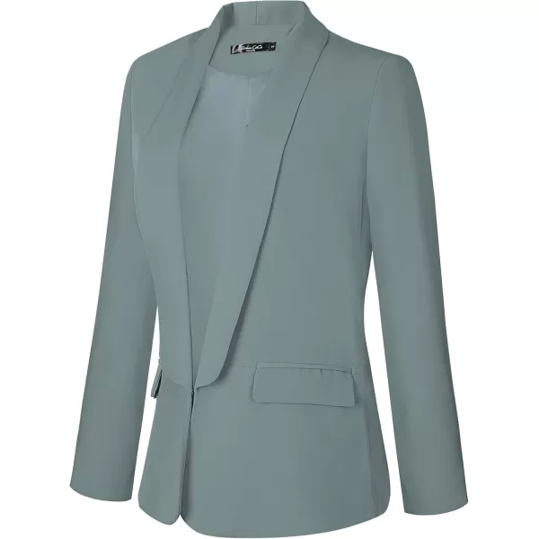 Urban CoCo Womens Office Blazer Jacket Open Front Womens Blazers for Work ProfessionalGreyish Blue