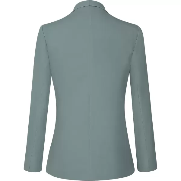 Urban CoCo Womens Office Blazer Jacket Open Front Womens Blazers for Work ProfessionalGreyish Blue