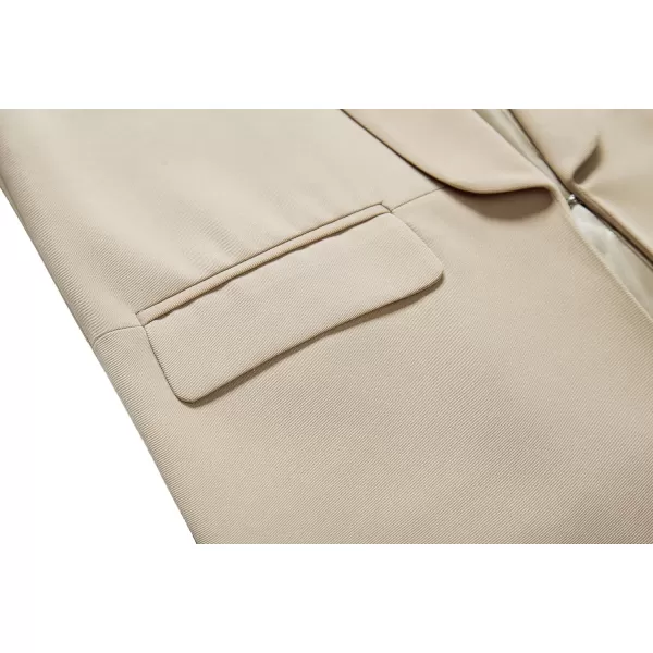 Urban CoCo Womens Office Blazer Jacket Open Front Womens Blazers for Work ProfessionalKhaki
