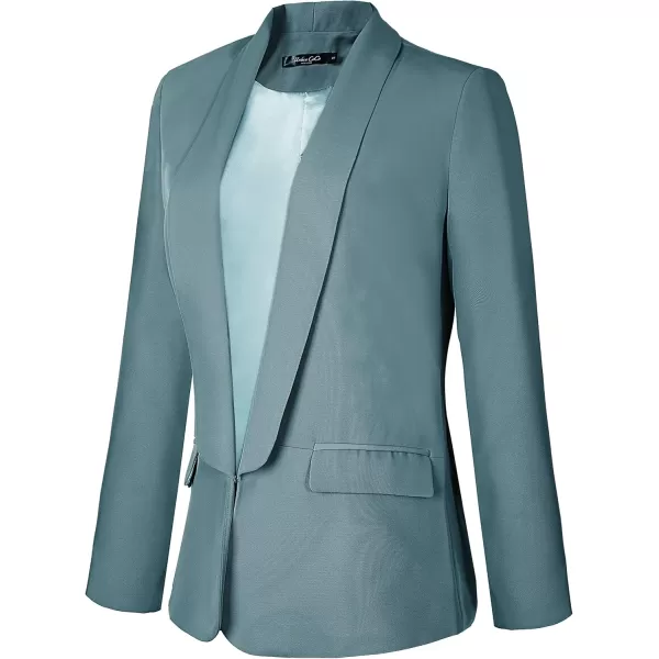 Urban CoCo Womens Office Blazer Jacket Open Front Womens Blazers for Work ProfessionalLake Blue