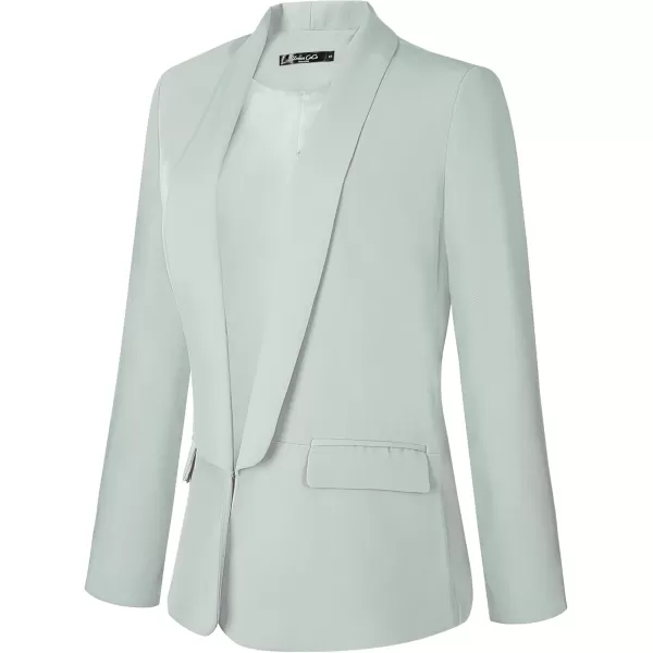 Urban CoCo Womens Office Blazer Jacket Open Front Womens Blazers for Work ProfessionalLight Grey