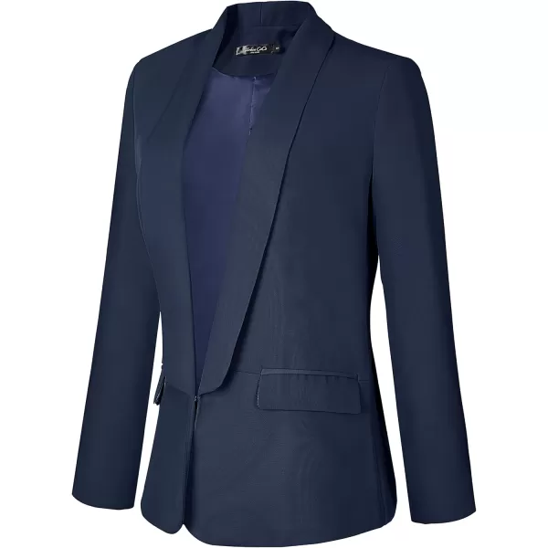 Urban CoCo Womens Office Blazer Jacket Open Front Womens Blazers for Work ProfessionalNavy Blue