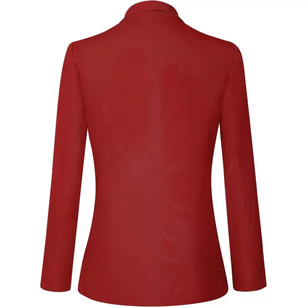 Urban CoCo Womens Office Blazer Jacket Open Front Womens Blazers for Work ProfessionalRed