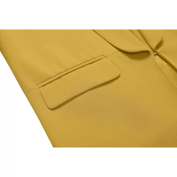 Urban CoCo Womens Office Blazer Jacket Open Front Womens Blazers for Work ProfessionalTurmeric