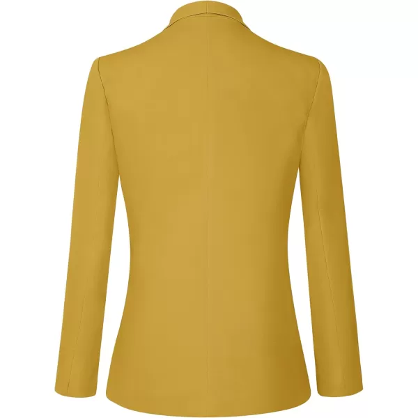 Urban CoCo Womens Office Blazer Jacket Open Front Womens Blazers for Work ProfessionalTurmeric