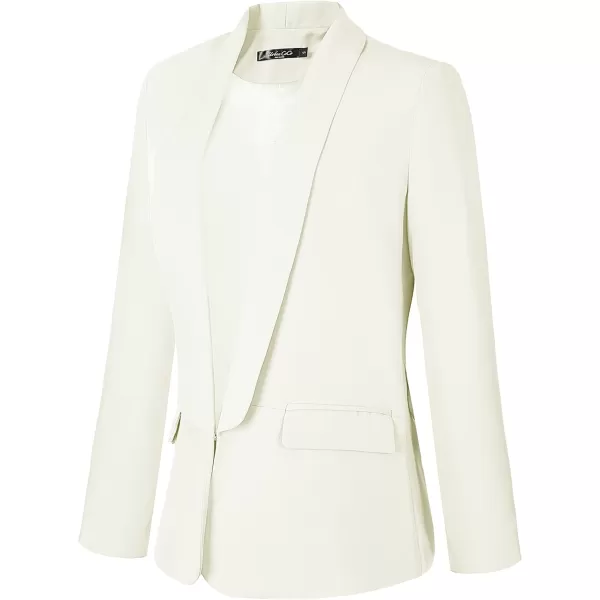 Urban CoCo Womens Office Blazer Jacket Open Front Womens Blazers for Work ProfessionalWhite