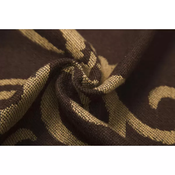 Urban CoCo Womens Printed Tassel Open front Poncho Cape Cardigan Wrap ShawlSeries 10coffee