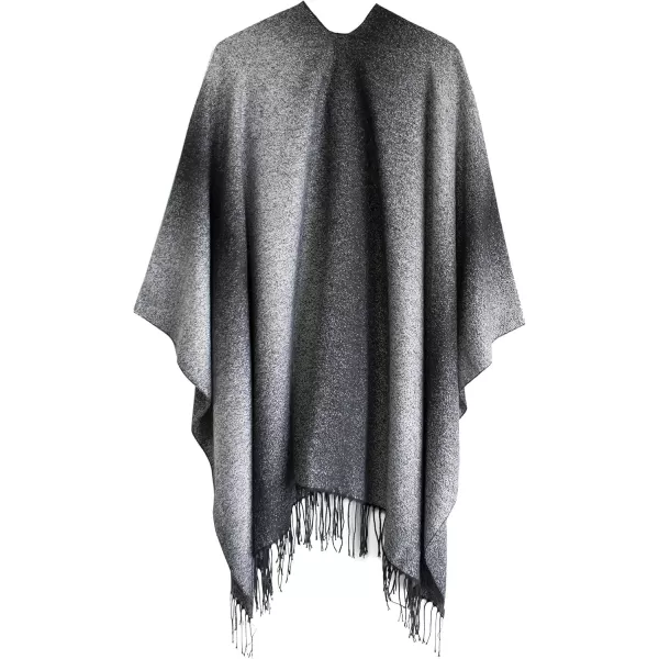 Urban CoCo Womens Printed Tassel Open front Poncho Cape Cardigan Wrap ShawlSeries 16grey