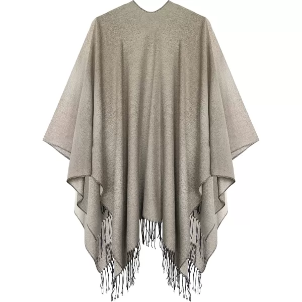 Urban CoCo Womens Printed Tassel Open front Poncho Cape Cardigan Wrap ShawlSeries 16light Grey