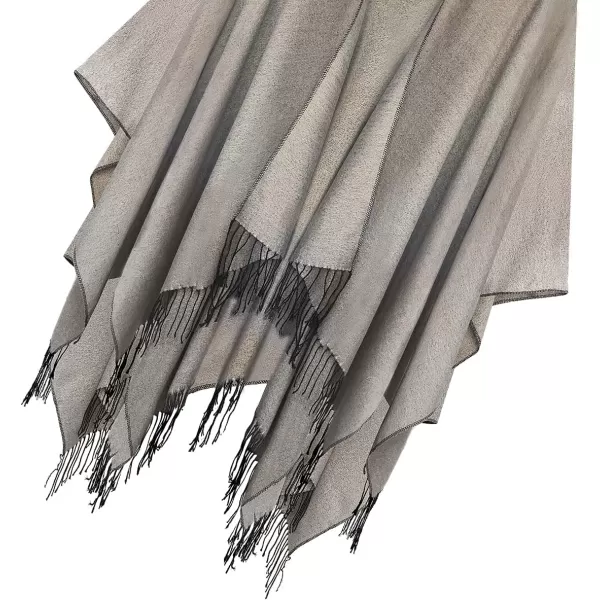 Urban CoCo Womens Printed Tassel Open front Poncho Cape Cardigan Wrap ShawlSeries 16light Grey