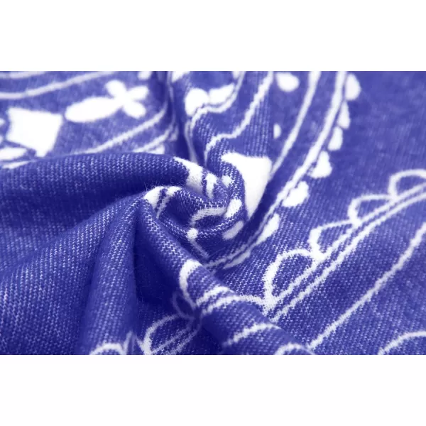 Urban CoCo Womens Printed Tassel Open front Poncho Cape Cardigan Wrap ShawlSeries 6royal Blue