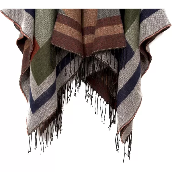 Urban CoCo Womens Printed Tassel Open front Poncho Cape Cardigan Wrap ShawlSeries 8green