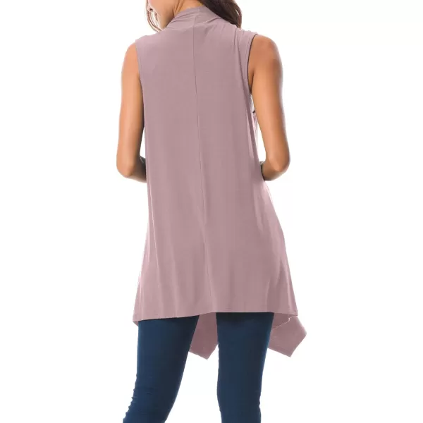 Urban CoCo Womens Sleeveless Cardigan Summer Open Front Vest Lightweight Cool CoatLavender