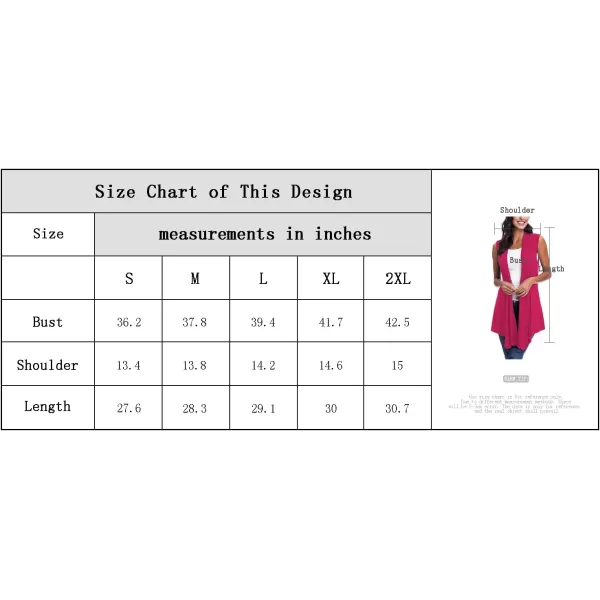 Urban CoCo Womens Sleeveless Cardigan Summer Open Front Vest Lightweight Cool CoatRed