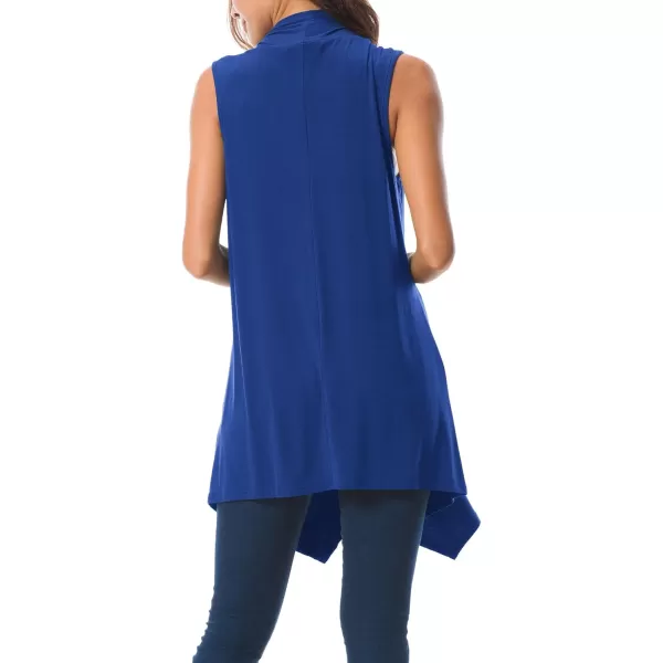 Urban CoCo Womens Sleeveless Cardigan Summer Open Front Vest Lightweight Cool CoatRoyal Blue