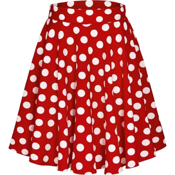 Urban CoCo Womens Basic Midi Skirt Versatile Stretchy Flared Casual High Waisted SkirtLong3