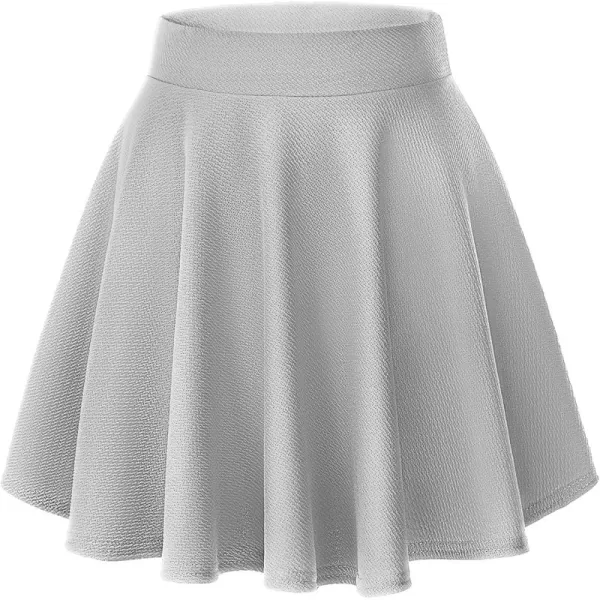 Urban CoCo Womens Basic Versatile Stretchy Flared Casual Mini Skater SkirtGrey