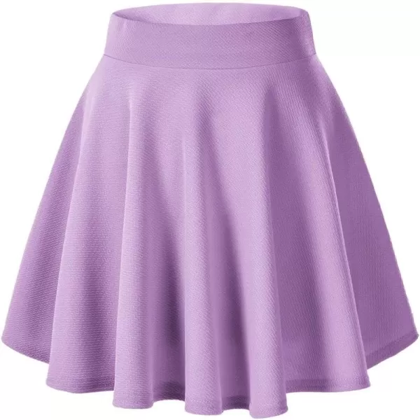 Urban CoCo Womens Basic Versatile Stretchy Flared Casual Mini Skater SkirtLilac