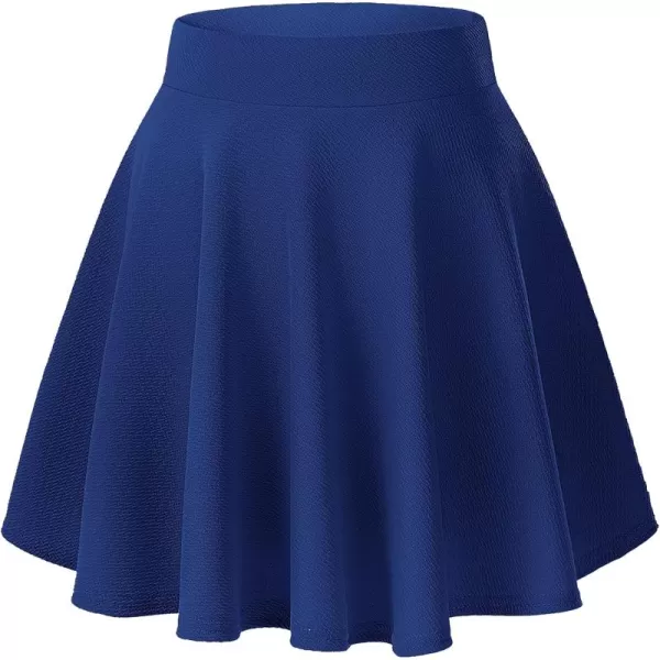 Urban CoCo Womens Basic Versatile Stretchy Flared Casual Mini Skater SkirtRoyal Blue