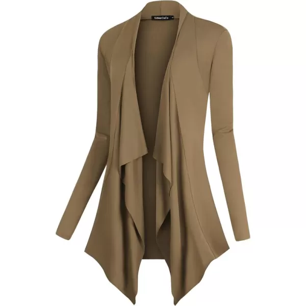 Urban CoCo Womens Long Sleeve Open Front Drape Cardigan Loose Casual Lightweight Women Blazer Jackets 2024 FallCamel