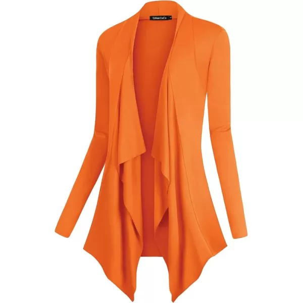Urban CoCo Womens Long Sleeve Open Front Drape Cardigan Loose Casual Lightweight Women Blazer Jackets 2024 FallOrange