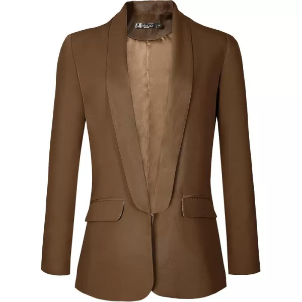 Urban CoCo Womens Office Blazer Jacket Open Front Womens Blazers for Work ProfessionalCamel
