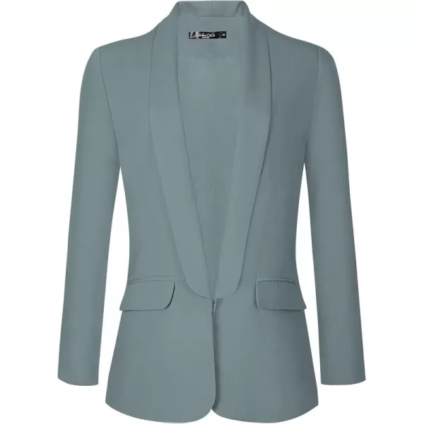 Urban CoCo Womens Office Blazer Jacket Open Front Womens Blazers for Work ProfessionalGreyish Blue