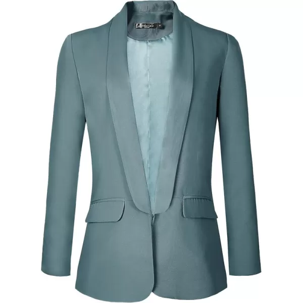 Urban CoCo Womens Office Blazer Jacket Open Front Womens Blazers for Work ProfessionalLake Blue