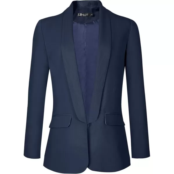Urban CoCo Womens Office Blazer Jacket Open Front Womens Blazers for Work ProfessionalNavy Blue