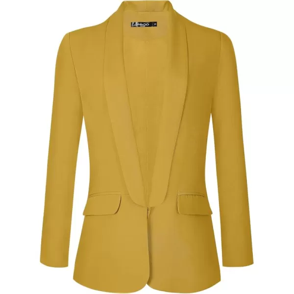 Urban CoCo Womens Office Blazer Jacket Open Front Womens Blazers for Work ProfessionalTurmeric