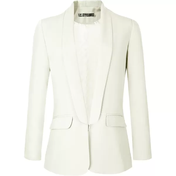 Urban CoCo Womens Office Blazer Jacket Open Front Womens Blazers for Work ProfessionalWhite